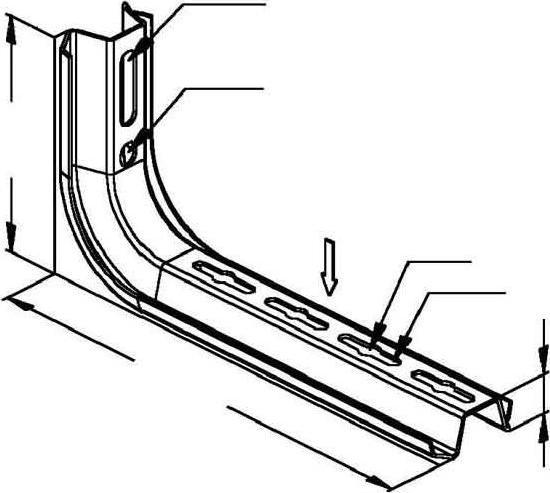 Immagine prodotto Niedax Staffa da parete zincata 200MM Tks 200