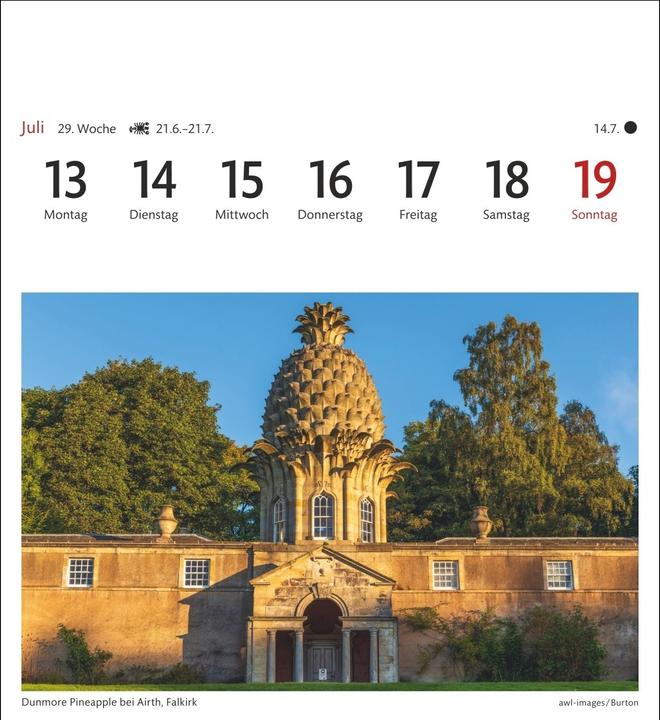 Produktbild Harenberg Schottland Sehnsuchtskalender 2026 - Wochenkalender mit 53 Postkarten (Deutsch)