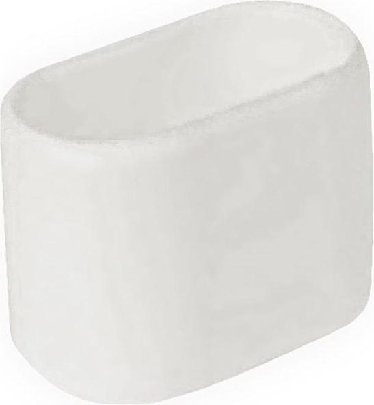 BestaPac Rohrkappe oval, weiss, 30x15 mm