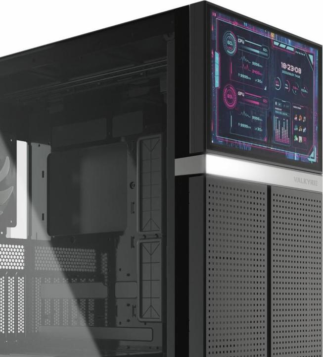 Actual product image Valkyrie VK02 LCD Black (mATX, Mini-ITX, ITX, ATX)