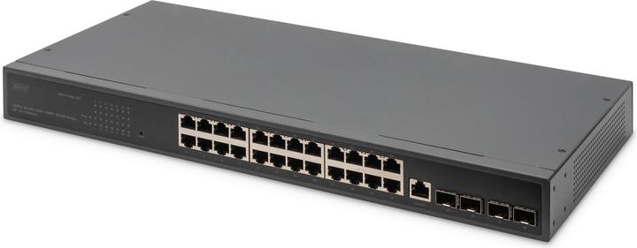 Actual product image Digitus 24 Port 10/100/1000 + 4SFP+ UPLINK Switch, 19", L2+ Features (24 Ports)