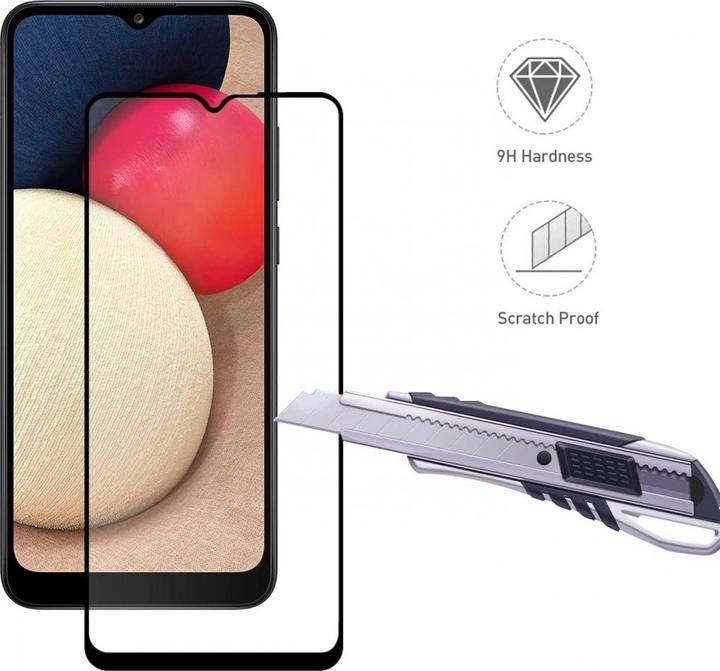 Produktbild Screenguard Samsung Galaxy A02s Full Screen Panzerglas Schutzfolie 2.5D 9H (1 Stück, Samsung Galaxy A02s)