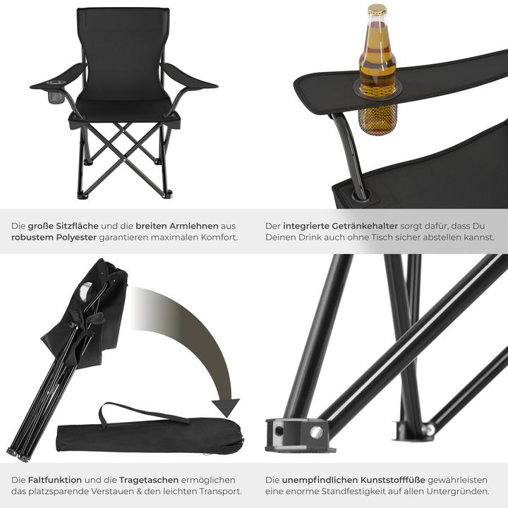 Actual product image tectake 2 Gil Camping Chairs