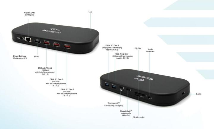Produktbild i-tec Thunderbolt 3 Dual Docking Station (Thunderbolt, 3 Ports)