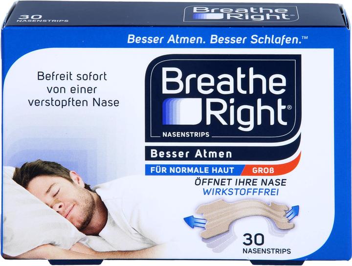 Produktbild Breathe Right Besser Atmen Nasenpflaster beige gro, 30 St. Pflaster (30 x)