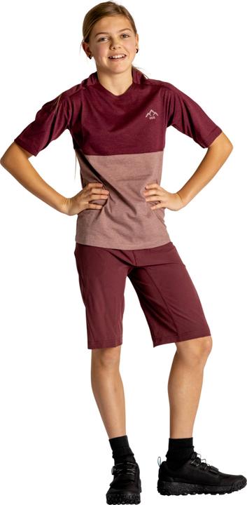 Actual product image iXS Kids Flow Mountain tech tee taupe-raisin KL (L)