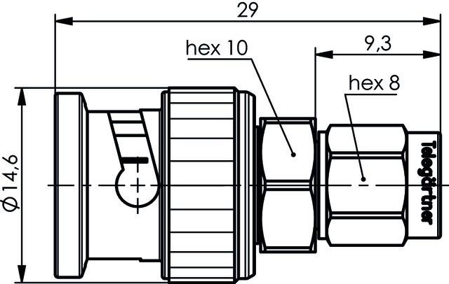 Actual product image Telegärtner Coax adapter BNC connector (Plugs and connectors)
