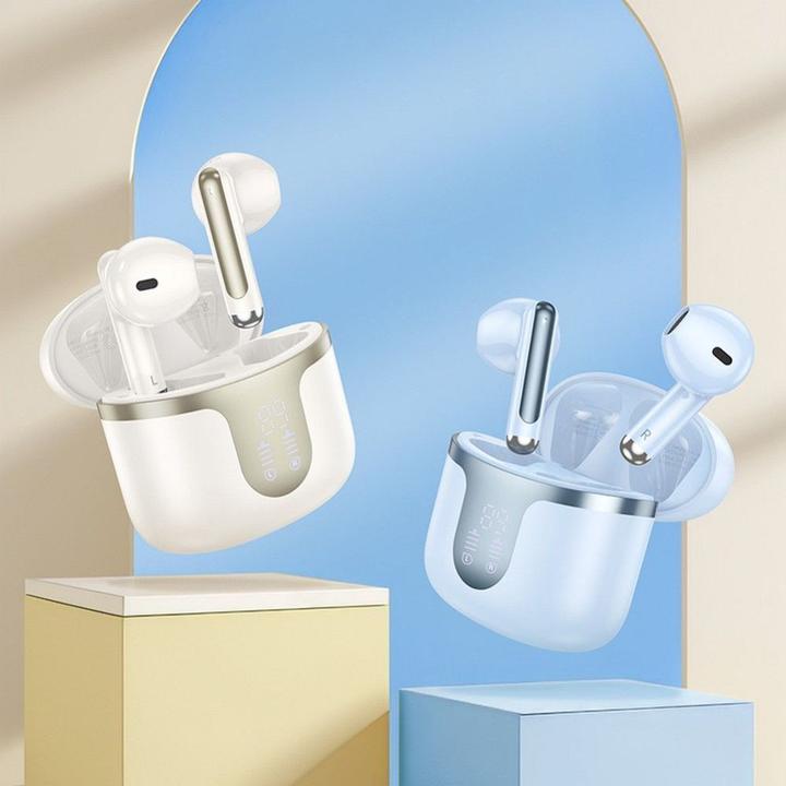 Produktbild Hoco Wireless headphones wireless bluetooth earphones TWS EQ7 milky white