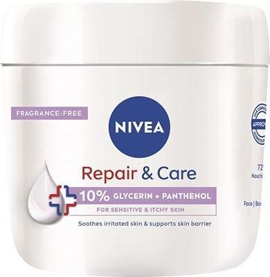 Image du produit NIVEA Crème hydratante pour le corps pour peaux sensibles Réparation et soin 400 ml (Crème pour le corps, 400 ml)