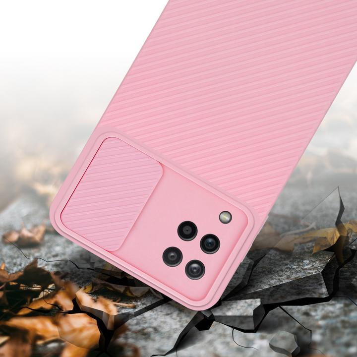 Productafbeelding Cadorabo Hoesje voor Samsung Galaxy A12 / M12 in TPU met camerabescherming LM009 Style (Samsung Galaxy M12, Samsung Galaxy A12)