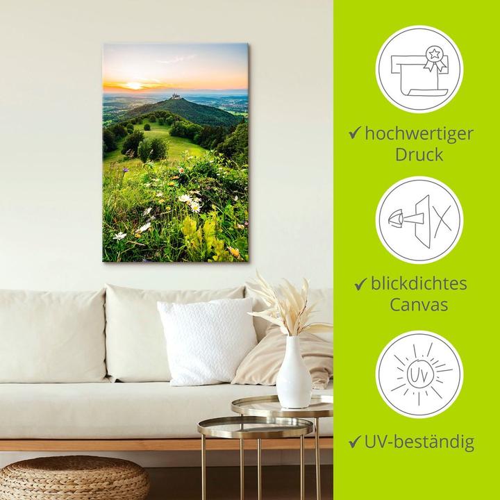 Actual product image Artland Hohenzollern Castle at sunset U2NX (20 x 30 cm)