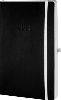 Produktbild Chronoplan CHRONOPLA Chronobook Black&White 2026 50946Z.26 1T/1S schwarz SC A5 (A5, Deutsch)