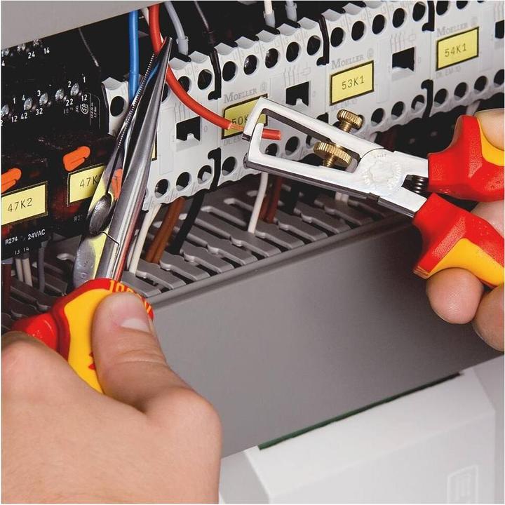 Produktbild Knipex Abisolierzangemit Öffnungsfeder, universal 11 06 160 SB (160 mm)
