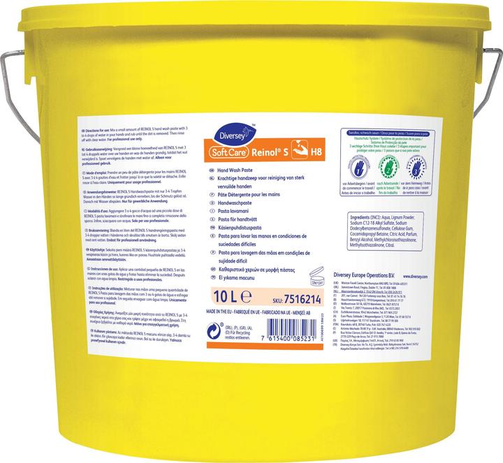 Produktbild Reinol Diversey 100902865 Soft Care S, Handwaschpaste mit natürlichem Reibemittel, 0,5 L (500 ml)