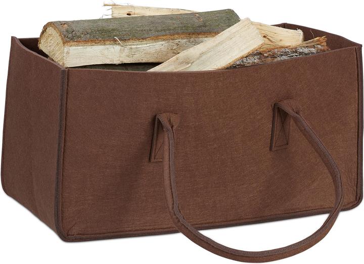 Relaxdays Kaminholztasche (25 x 50 x 25 cm)