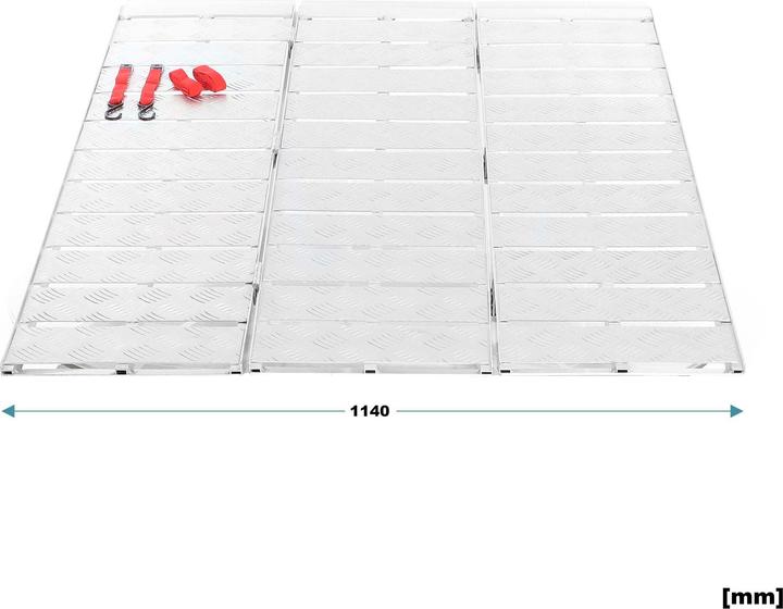 Produktbild Wiltec Auffahrrampe 3-fach klappbar 215cm 340kg Rampe Auffahrschiene Aluminium