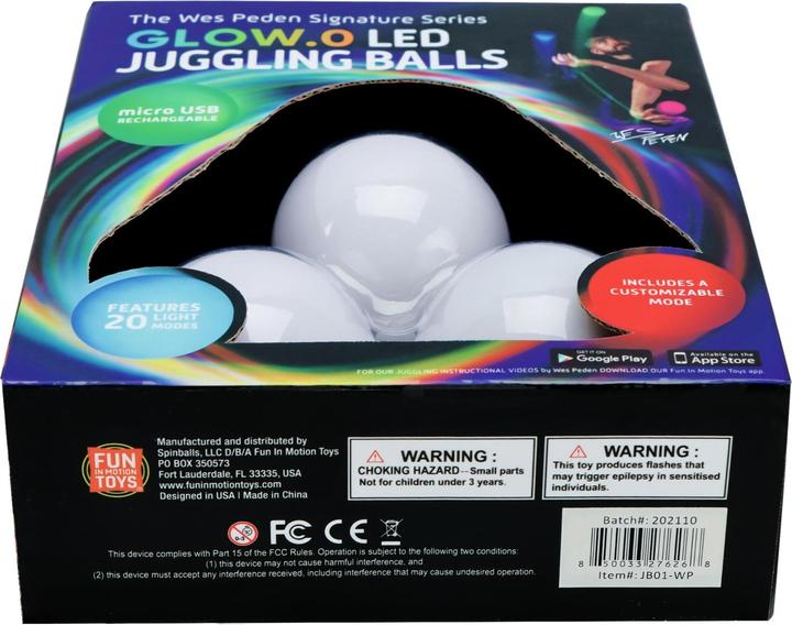Produktbild Spin Balls Jonglier-Ball Set à 3 Stück mit LED