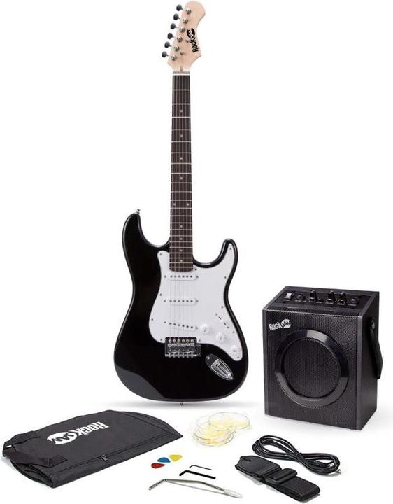 PDT RockJam Elec Guitar Super Kit (E-Gitarre, Lindenholz)