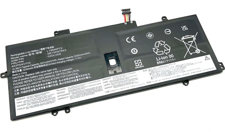Produktbild Vistaport Akku für Lenovo ThinkPad X1 Yoga, X1 Carbon (4 Zellen, 3320 mAh)