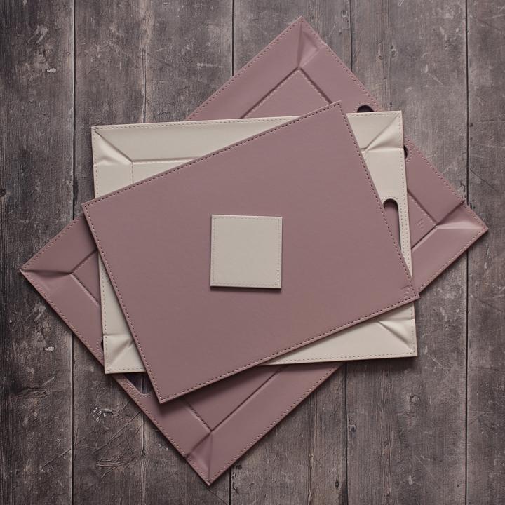 Produktbild Freeform DUO - Platzset rechteckig, Altrosa/Stein (1 Stk., 40 x 30 cm)