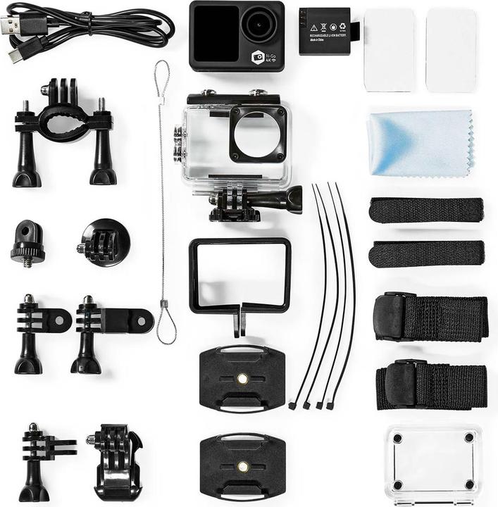 Image du produit Nedis Action Cam | 4K@30fps | 16 MPixel | Etanche à : 30.0 m | 90 min | Wi-Fi | App disponible (30p, WiFi)