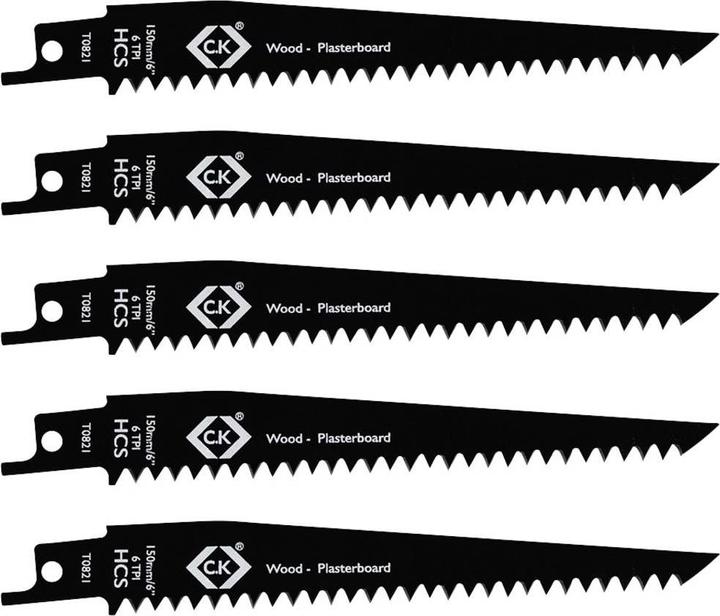 C.K Magma C.K T0821 Säbelsägeblätter 6 tpi, 5er Pack Sägeblatt-Länge 150 mm 5 St.