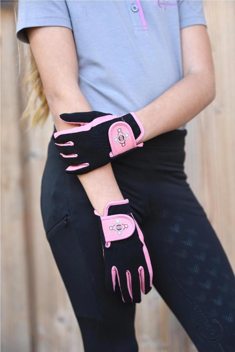 Produktbild Covalliero Kinderreithandschuh Lilli black/pink, Gr. M (M)