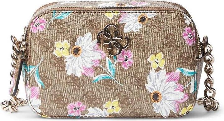 Image du produit Guess Noelle, Double Zip Compartments, Textile Crossbody Bag, Floral, 20.3