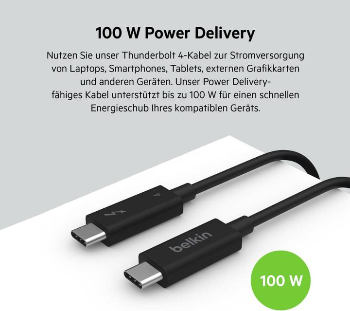 Image du produit Belkin USB C – USB C (1 m, USB 4.0, 100 W)