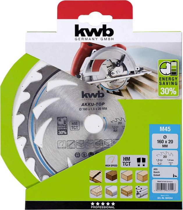 Produktbild kwb Hartmetall Kreissägeblatt DÜNNSCHNITT KREISSÄGEBLÄTTER, HARTLLBESTÜCKT