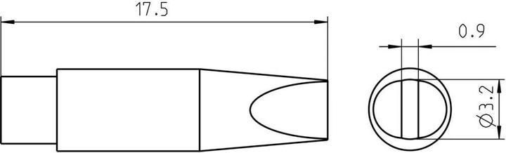 Produktbild Weller Erem Lötspitze RT Micro, Meissel 3,2mmx0,9mm, MIL SPEC (Lötspitze)