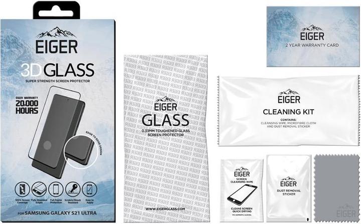 Produktbild Eiger Mountain Glass Clear Edge (1 Stück, Samsung Galaxy S21 Ultra)