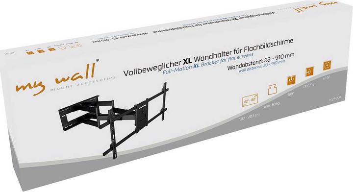 Image du produit myWall Support mural TV Support mural XL Full Motion pour TV LCD (Mur, 79.92", 50 kg)