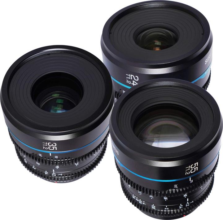Produktbild Sirui MS-3SMB Night Walker 24+35+55mm T1.2 S35 Cine Objektiv Set (Micro Four Thirds, APS-C / DX)