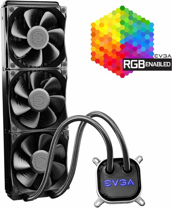 Actual product image EVGA CLC 360 Liquid Water CPU Cooler RGB LED Cooling