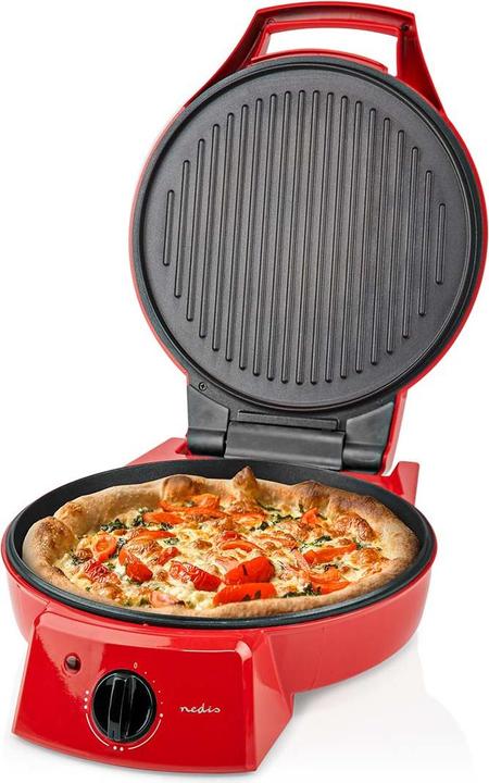 Actual product image Nedis FCPM100FRD Pizza Maker, aluminium (EU plug)