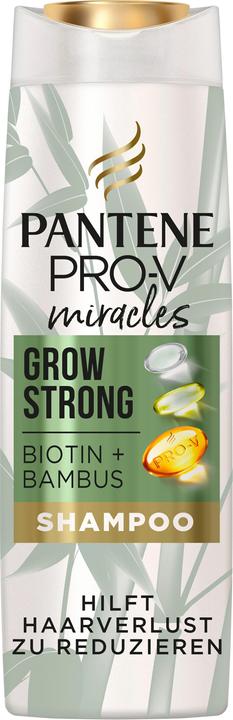 Produktbild Pantene Miracles Grow Strong Shampoo Mit Biotin Und Bambus, 250 ml (250 ml, Flüssiges Shampoo)