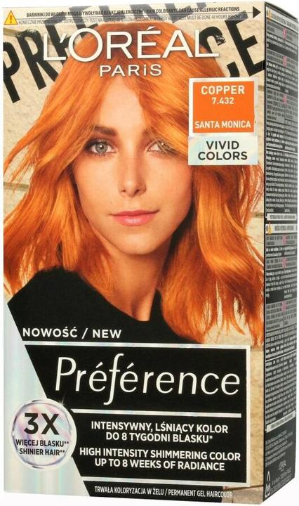 Produktbild L'Oréal Paris LOR PREFERENCE VIVIDS 7.432 Copper (7.432 Copper)