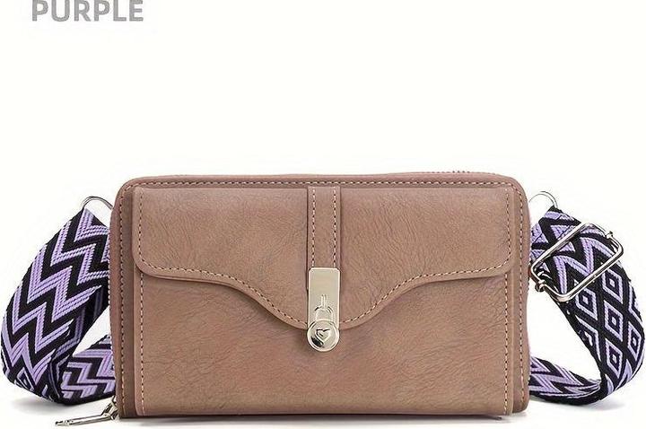 Only-Bags.Store Klassische minimalistische Schultertasche, trendige Umhängetasche mit geometrischem Muster und