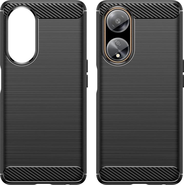 Produktbild Hurtel Flexible Hülle mit Carbonmuster für Oppo A98 5G Carbon Case - Schwarz (Oppo A98)