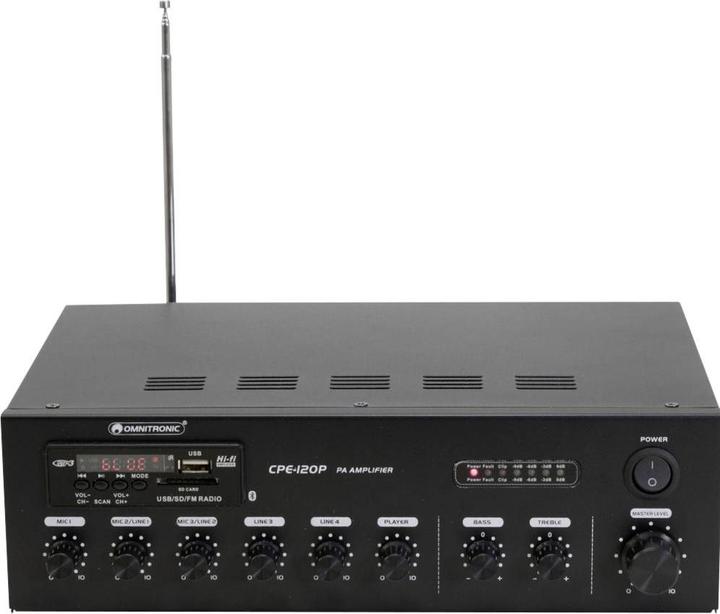 Produktbild Omnitronic CPE-120P ELA ELA-Verstärker 120 W 4-Kanal 1-Zonen
