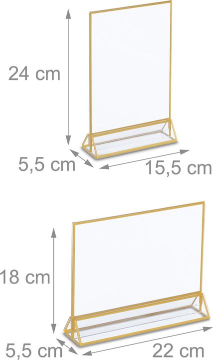Image du produit Relaxdays 10x présentoirs-de-table (A5)
