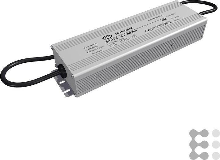 Actual product image EVN K6724200 LED power supply 24VDC 0,1-200W IP67