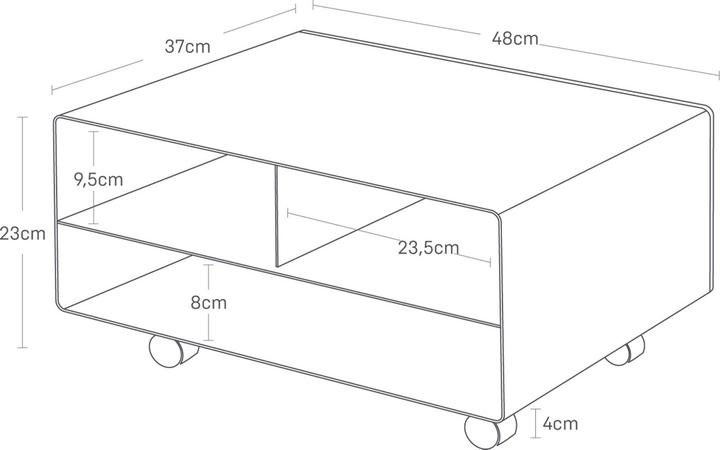 Actual product image Yamazaki Tower Printer Station, White (48 x 37 x 19 cm)