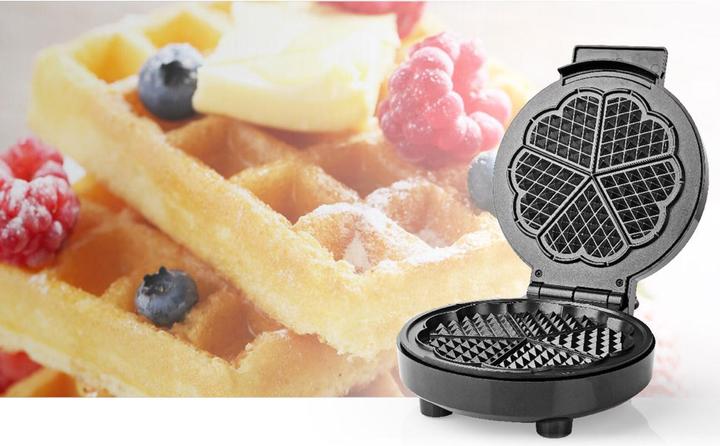 Immagine prodotto Nedis Macchina per waffle | 5 waffle a forma di cuore | 19 cm | 1000 W | Controllo automatico della (Spina UE)