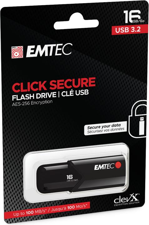 Produktbild Emtec B120 Click Secure (16 GB, USB-A)