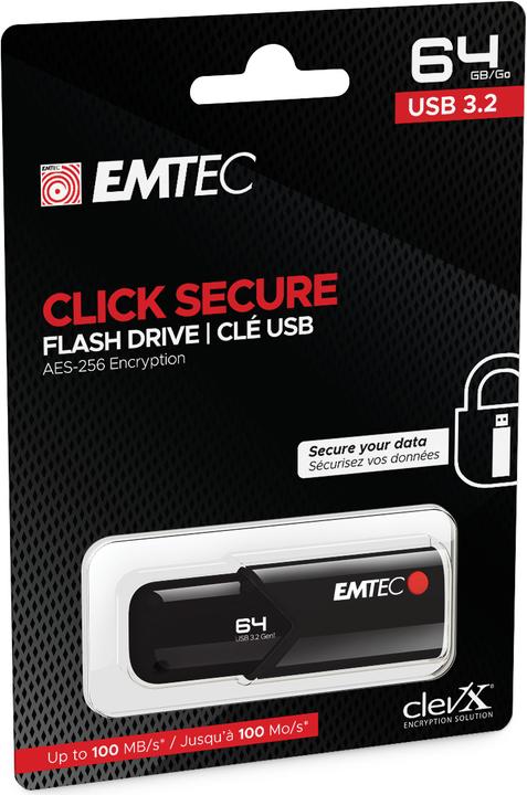 Immagine prodotto Emtec B120 Click Secure (64 GB, USB-A)