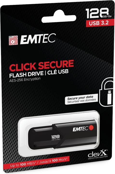 Produktbild Emtec B120 Click Secure (128 GB, USB-A)
