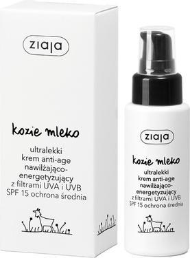Actual product image Ziaja Goat'S Milk Ultralight Face Cream Spf15 - Smoothing Face Cream (50 ml)