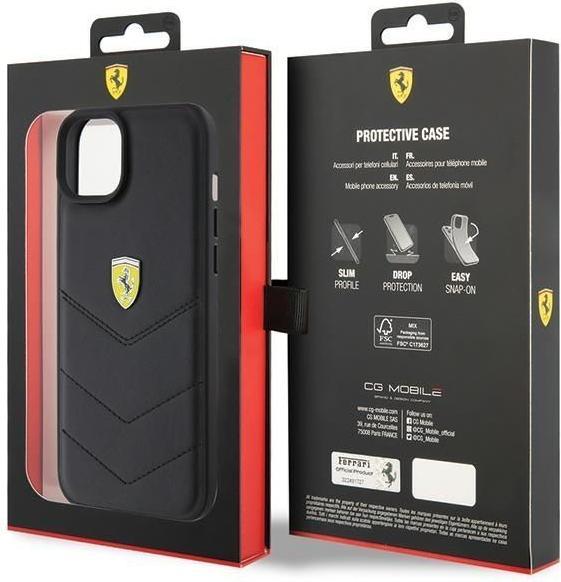 Produktbild Ferrari FEHCP15MRDUK iPhone 15 Plus 6.7" czarny/black hardcase Quilted Metal Logo (Apple iPhone 14 Plus, Apple iPhone 15 Plus)